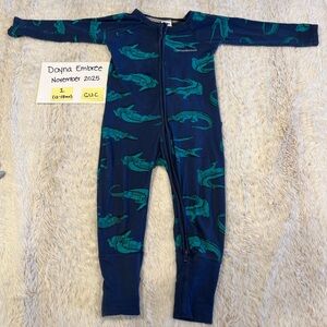 Bonds wondersuit Blue and Green Dinosaur Kids zippy